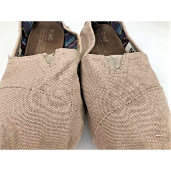 Women's Tan Classic Toms Size 7 With Patterned Inside - Picture 7 of 7